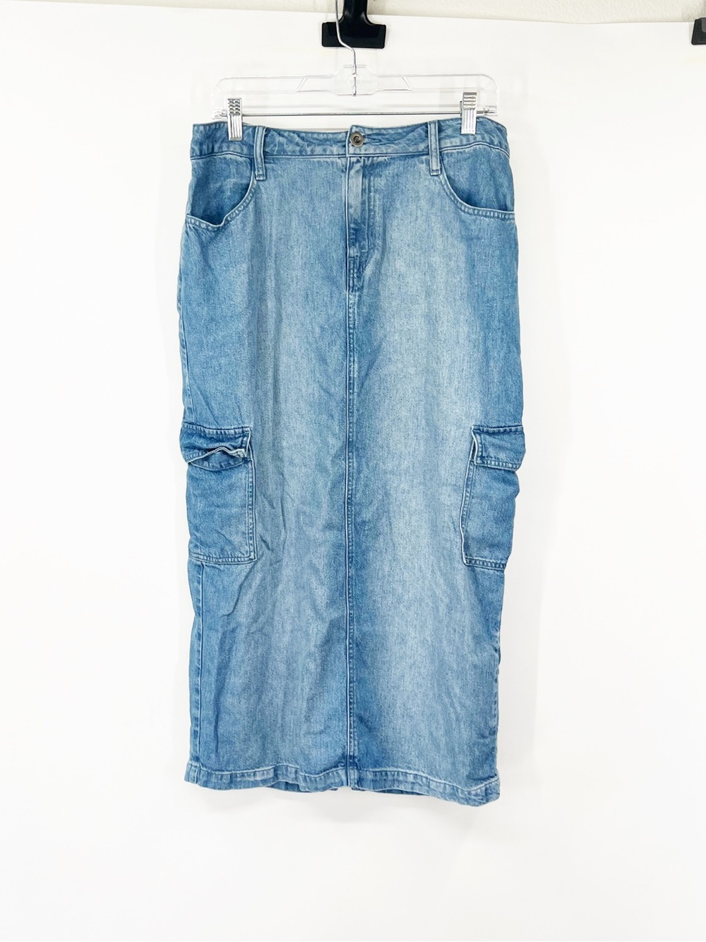 Cloth & Stone Cargo Long Denim Skirt